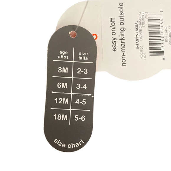 NWT Girls soft shoe gray with white polka dots Size 5 - Picture 6 of 6